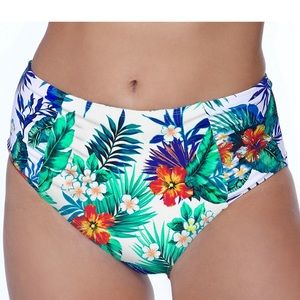 SO High Waisted Bottom with Princess Seam Shirring- Bora Bora